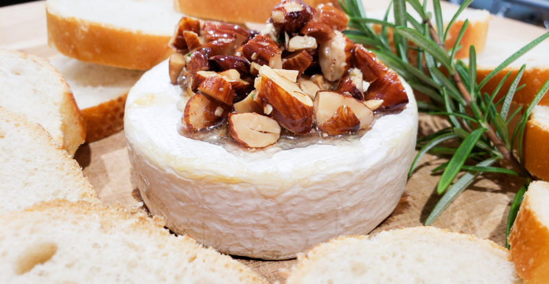 ALMOND GLAZED BAKED BRIE